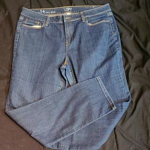 Ann Taylor Loft, Size 14 curvy skinny jeans.